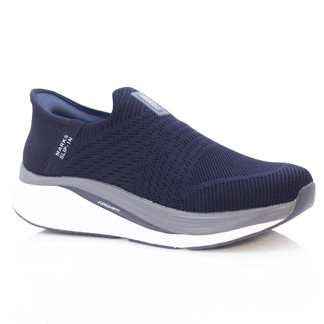 Active Comfort Easy Slip On Knit Sneakers M2502 - Navy Blue