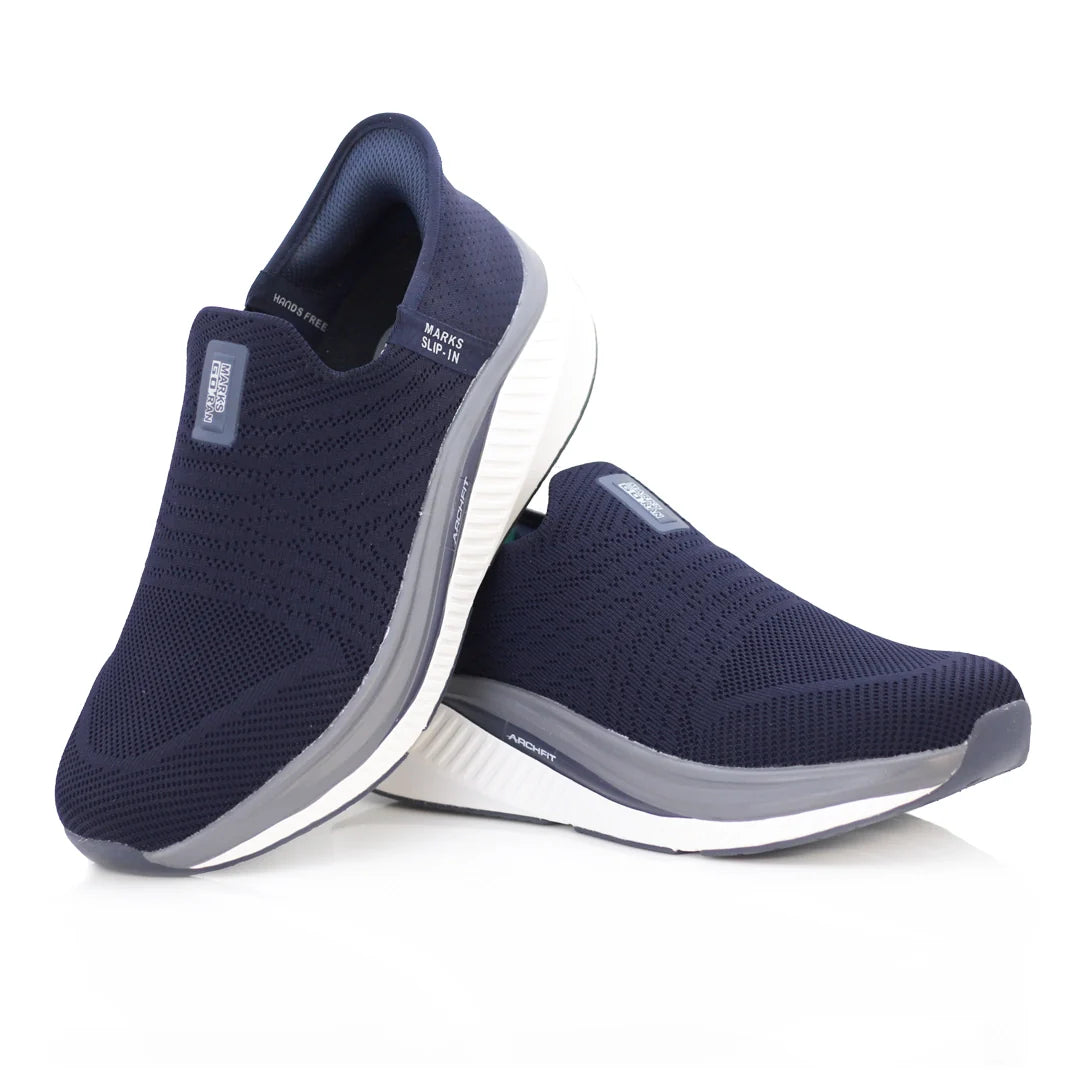 Active Comfort Easy Slip On Knit Sneakers M2502 - Navy Blue