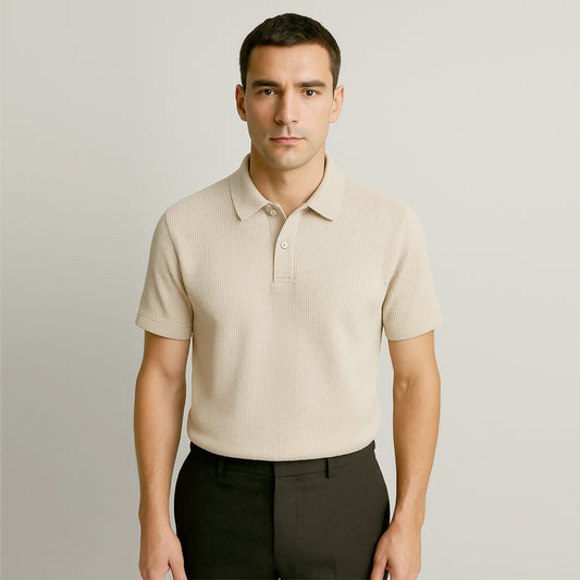 Men's Polo Ash Beige