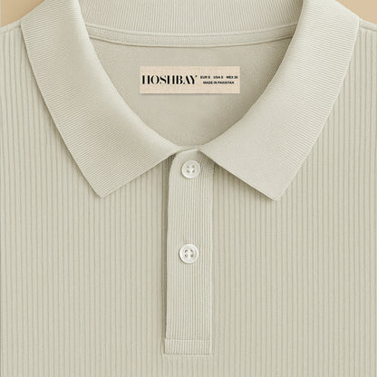 Men's Polo Ash Beige