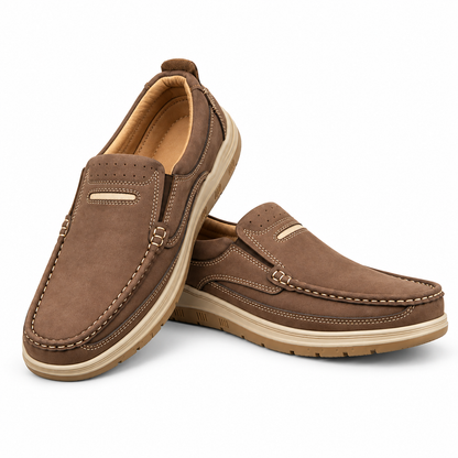 Men’s Casual 0073 Brown Stylish Slip-On Shoes