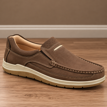 Men’s Casual 0073 Brown Stylish Slip-On Shoes