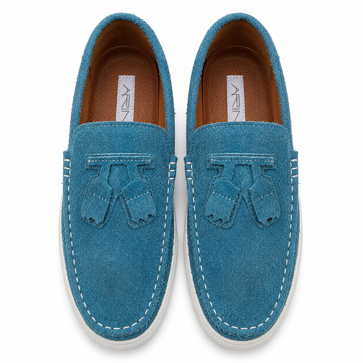 Premium Suede Slip-On Casual Loafers AF164 - Teal Blue