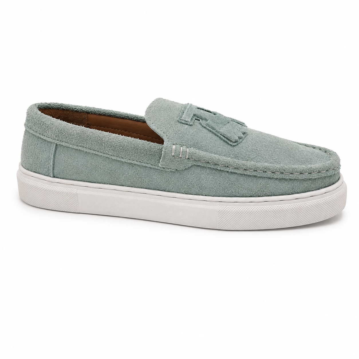 Premium Suede Slip-On Casual Loafers AF164 - Ice Blue
