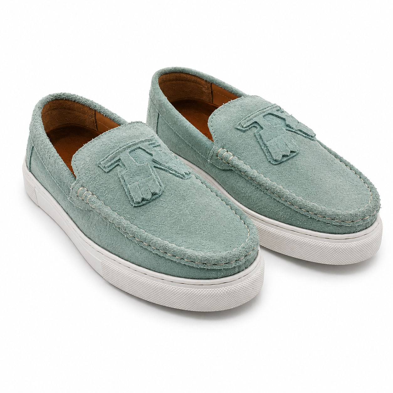Premium Suede Slip-On Casual Loafers AF164 - Ice Blue