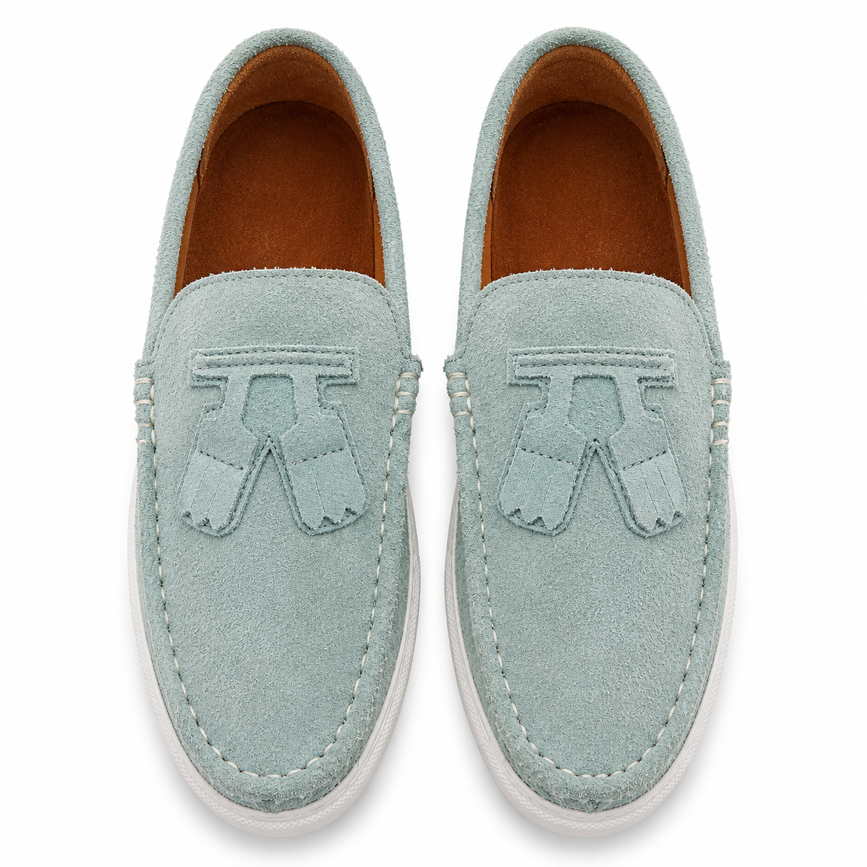 Premium Suede Slip-On Casual Loafers AF164 - Ice Blue