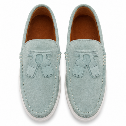 Premium Suede Slip-On Casual Loafers AF164 - Ice Blue