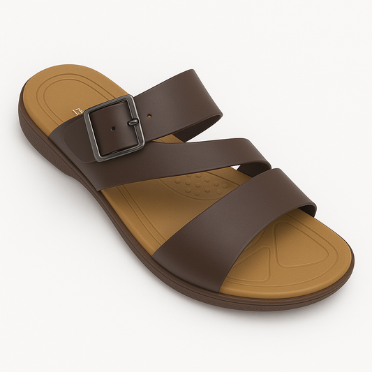 Mova Men’s Easy Slip-On Slippers B6022-Cofee