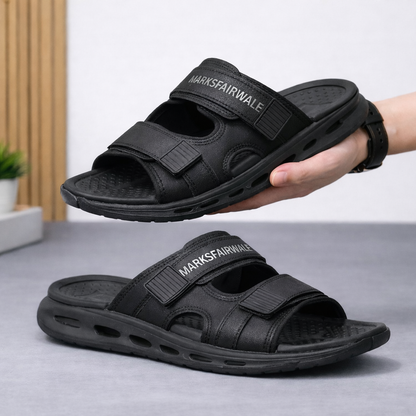 Men’s Cushioned Double Straps 25003 - Black