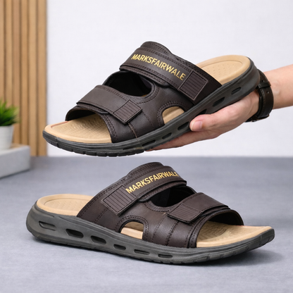 Men’s Cushioned Double Straps 25003 - Brown