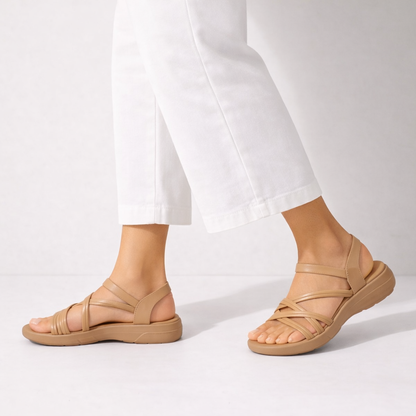 Mova Comfort Sandals with Ankle Strap WS11 - Beige