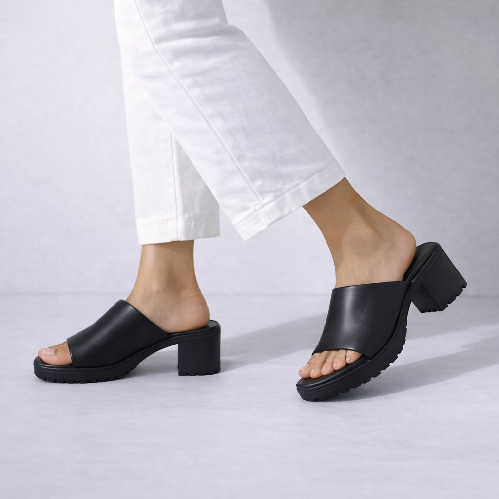 Mova Comfort Slipper with Slip On WS06 - Black