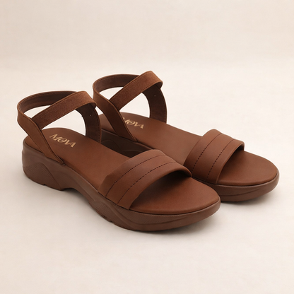 Mova Comfort Sandals with Ankle Strap WS10 - Brown