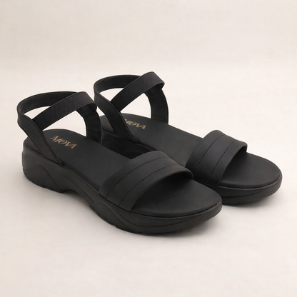 Mova Comfort Sandals with Ankle Strap WS10 - Black