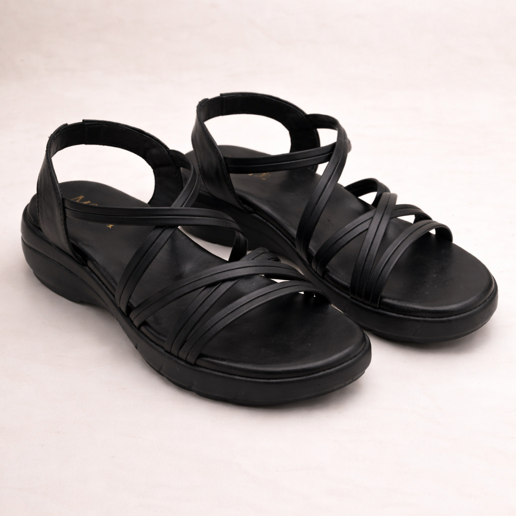 Mova Comfort Sandals with Ankle Strap WS11 - Black