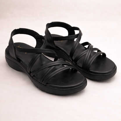 Mova Comfort Sandals with Ankle Strap WS11 - Black