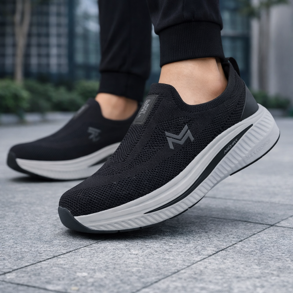 MOVA AirFit Slip On Sneakers 8821 - Black