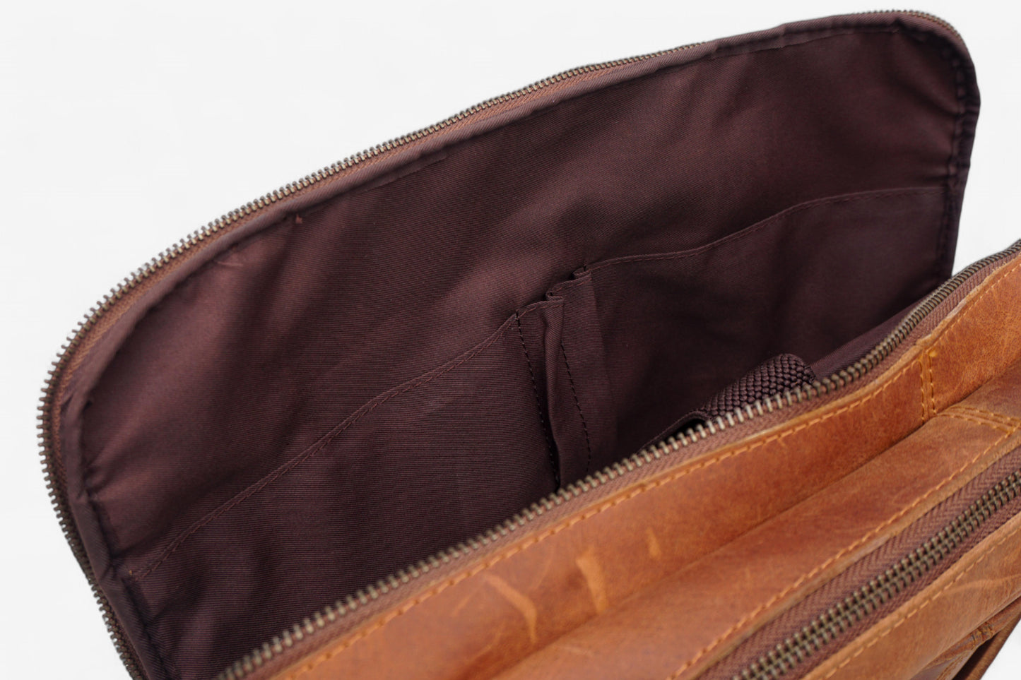 Premium Vintage Brown Leather Laptop Bag
