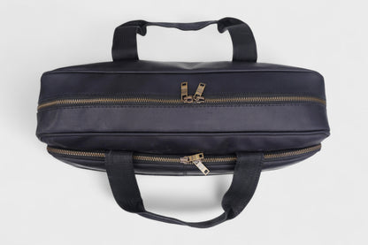 Premium Black Leather Laptop Bag