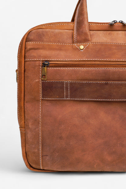 Classic Leather Laptop Bag Genuine Handmade Briefcase for Professionals