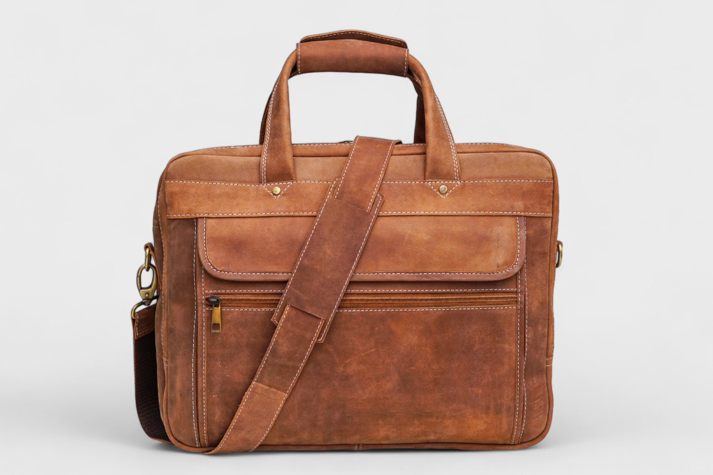 Classic Leather Laptop Bag Genuine Handmade Briefcase for Professionals