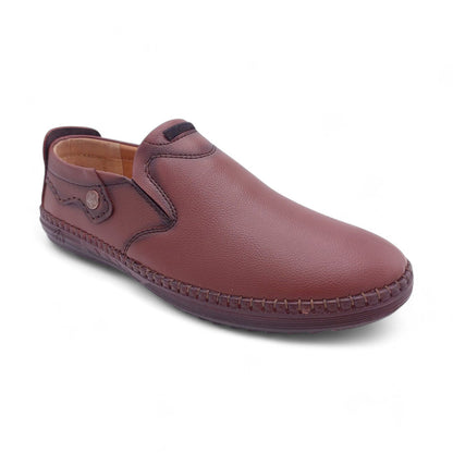 Mova Rexine Leather Slip-Ons RT01 -Sleek Brown