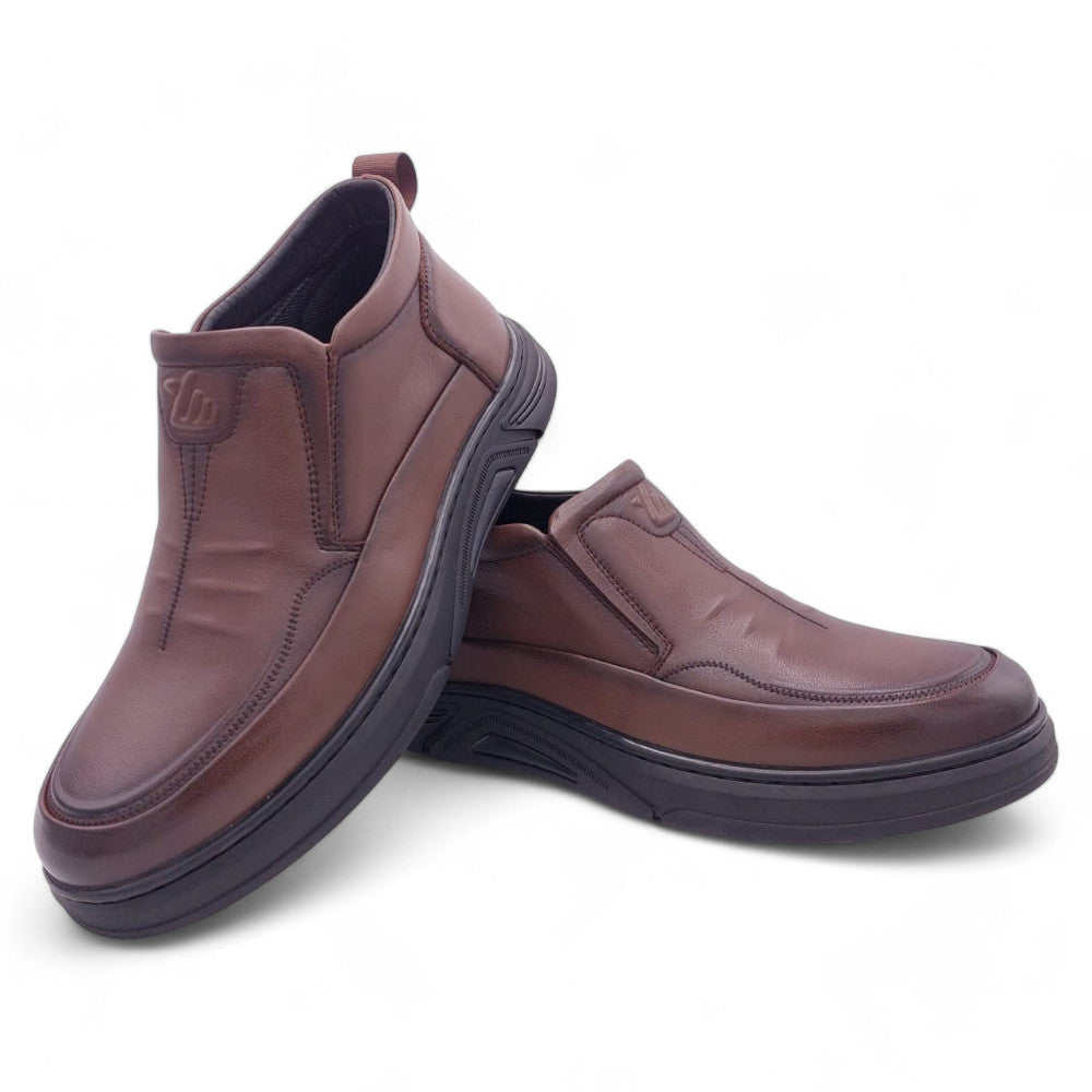 Classic Slip-On Ankle Boots BJ83 - Brown