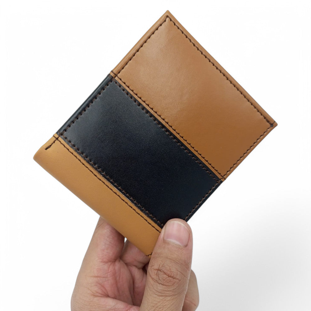 Two-Tone Leather Wallet - Stylish & Functional