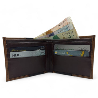 Two-Tone Leather Wallet - Stylish & Functional