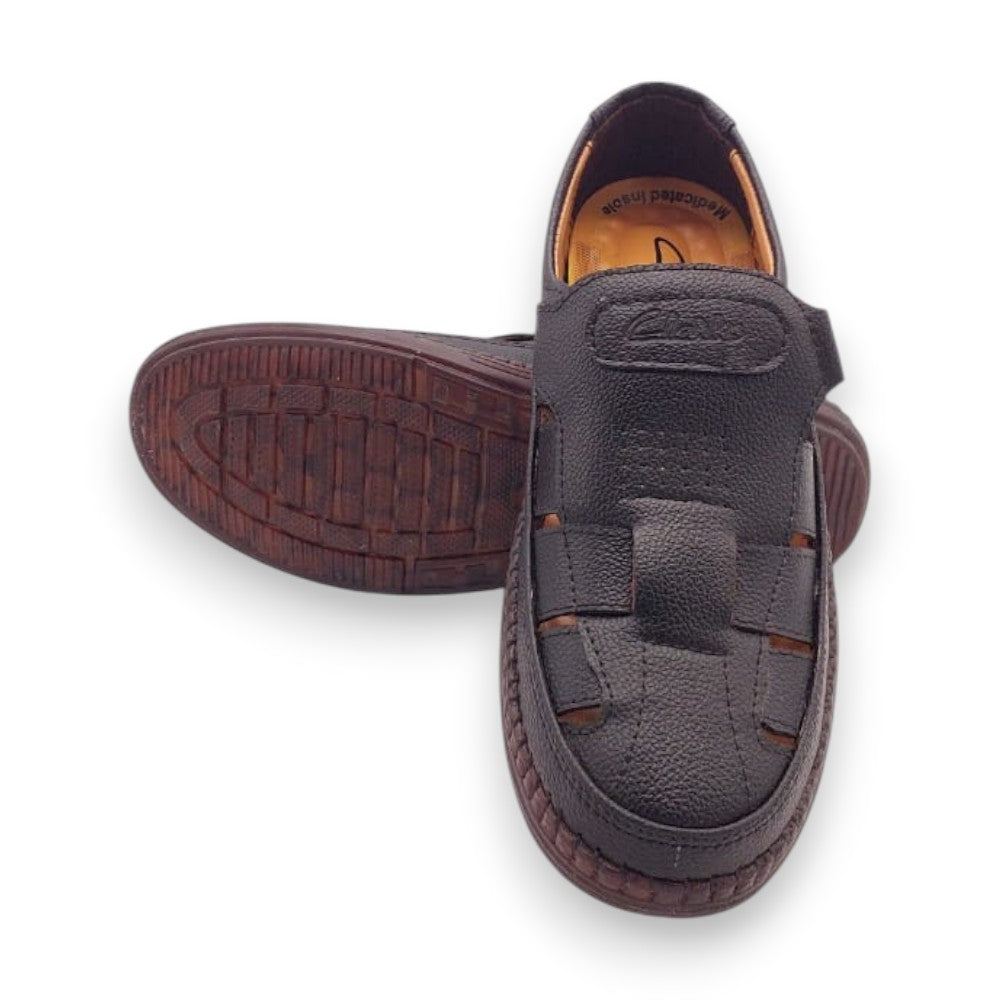 Mova Comfort Fit Rexine Roman RO53-Black