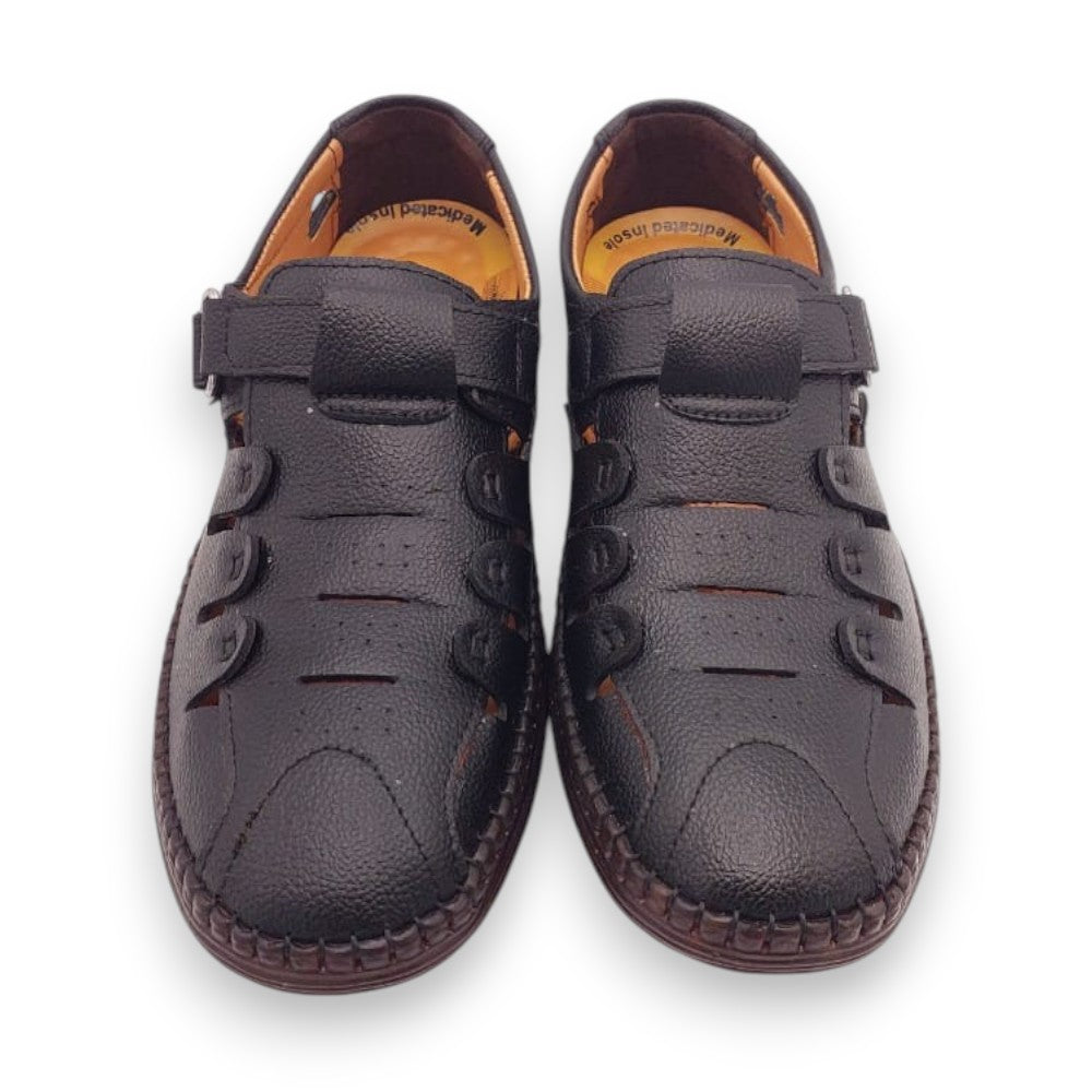 Mova Comfort Fit Rexine Roman RO51-Black