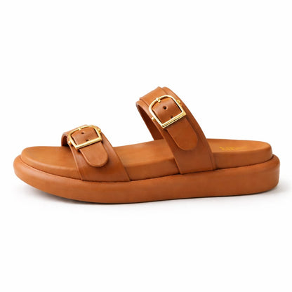 MOVA Comfort Women’s Double Buckle Slides WS04 - Mustard