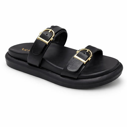 MOVA Comfort Women’s Double Buckle Slides WS04 - Black