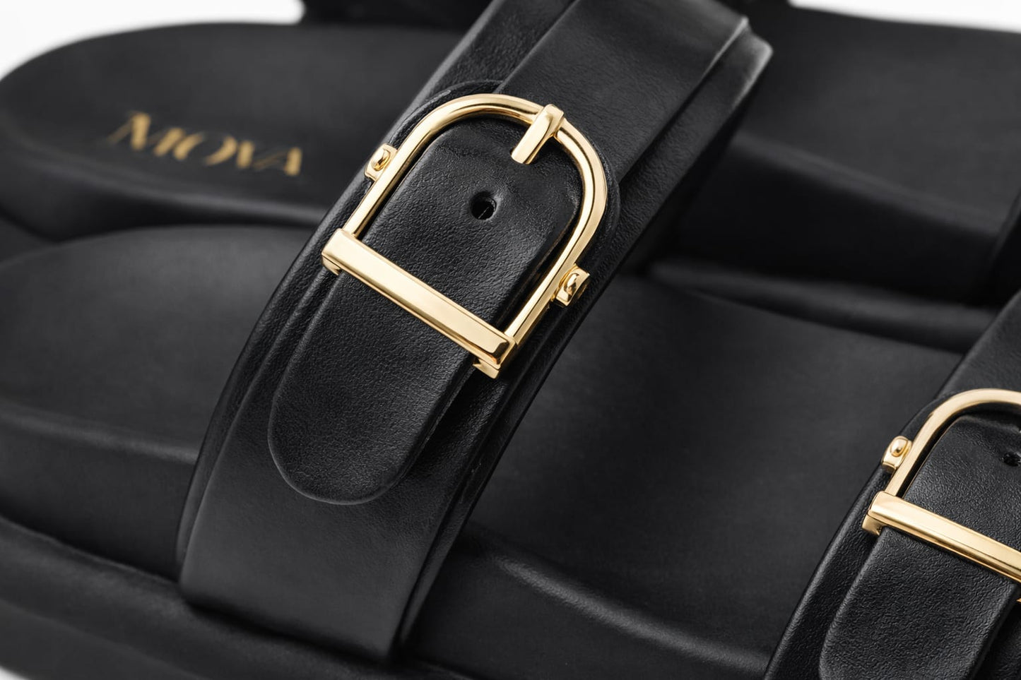 MOVA Comfort Women’s Double Buckle Slides WS04 - Black