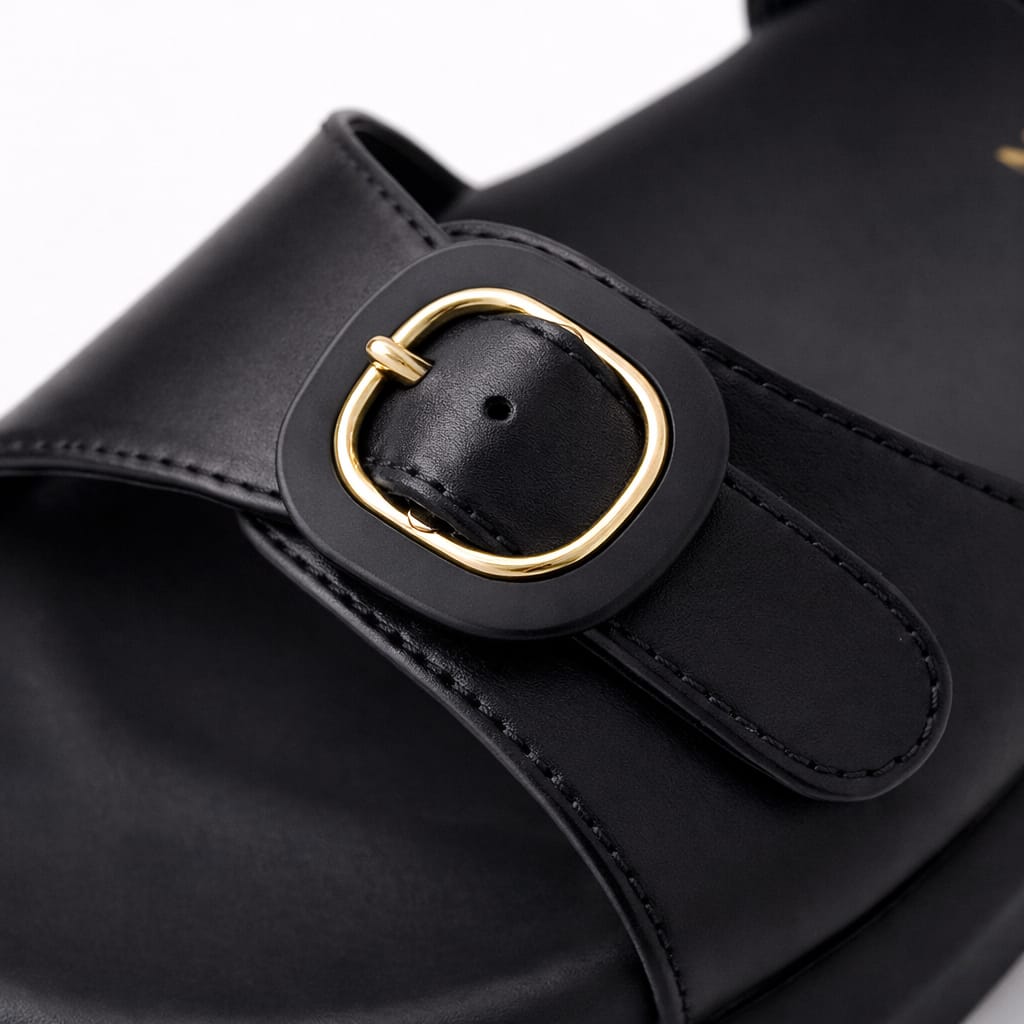 MOVA Comfort Women’s Double Buckle Slides WS01 - Black