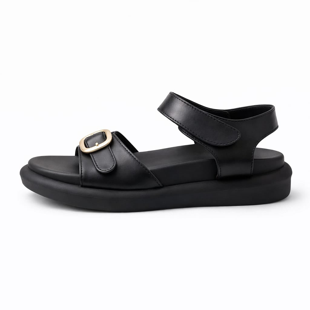 MOVA Comfort Women’s Double Buckle Slides WS01 - Black