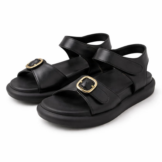 MOVA Comfort Women’s Double Buckle Slides WS01 - Black