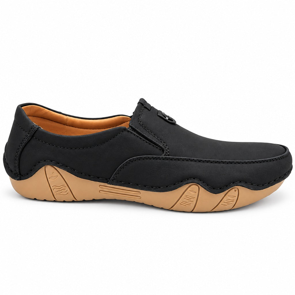 Men's Rexine Slip-On Casual 901 - Black