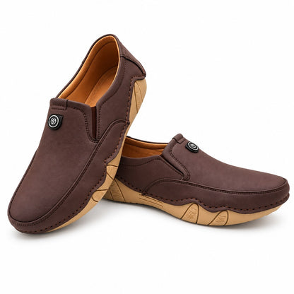 Men's Rexine Slip-On Casual 901 - Brown