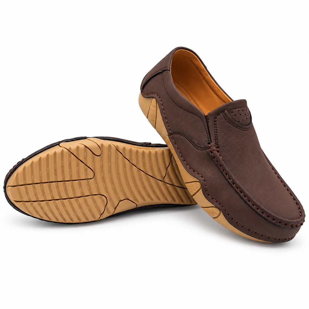 Men's Rexine Slip-On Casual 904 - Brown