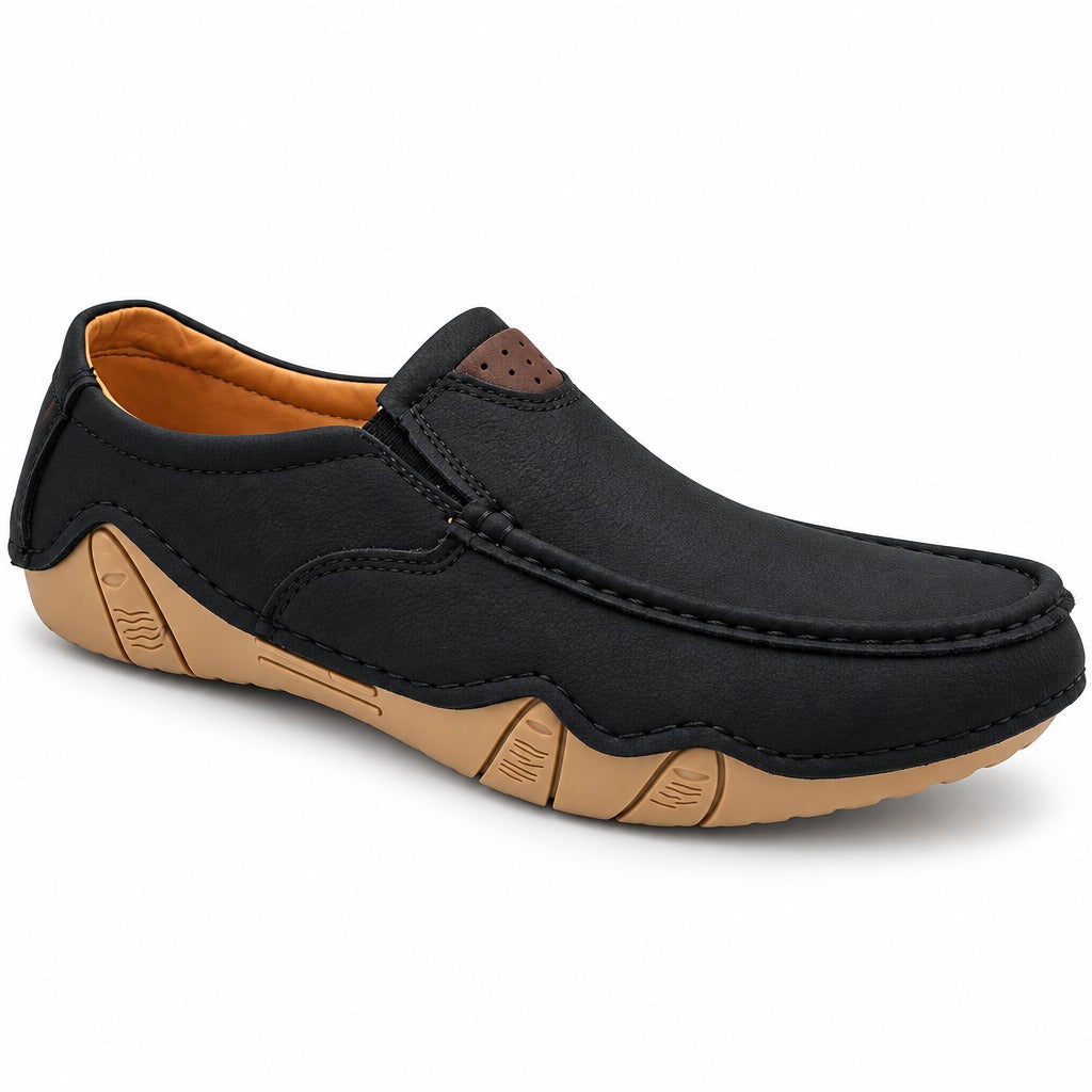 Men's Rexine Slip-On Casual 904 - Black
