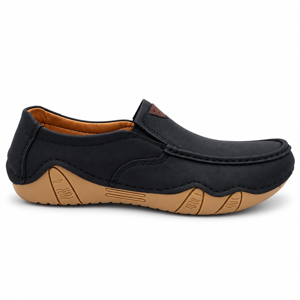 Men's Rexine Slip-On Casual 904 - Black