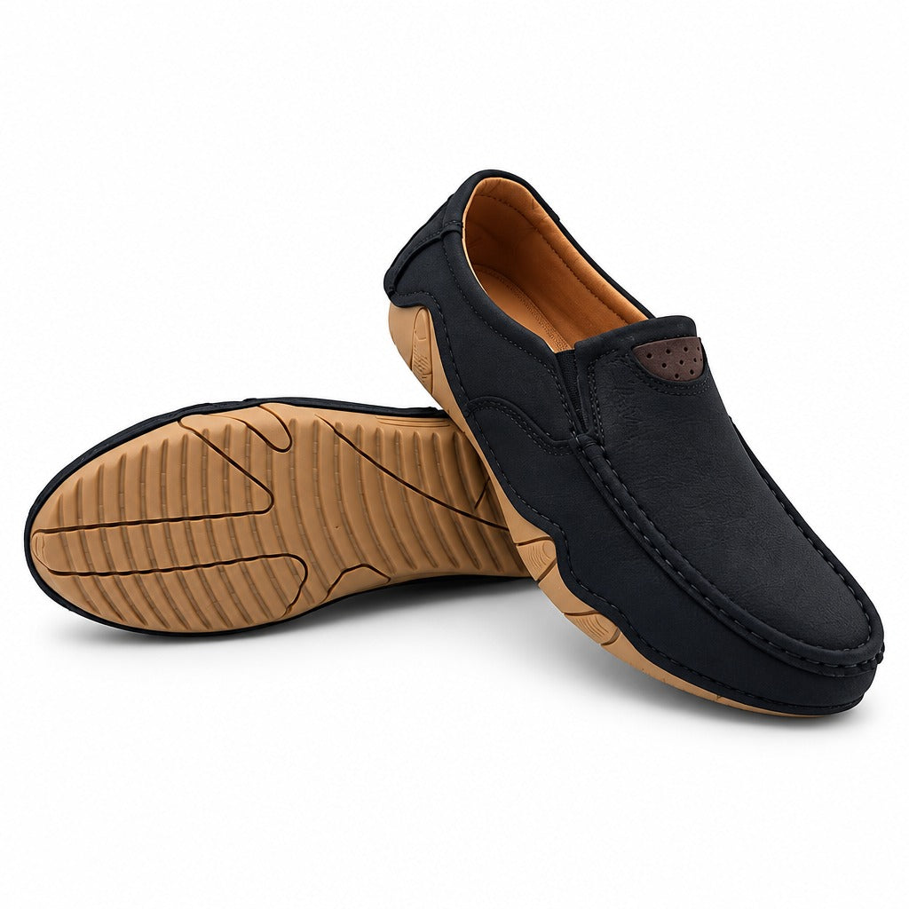 Men's Rexine Slip-On Casual 904 - Black