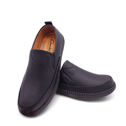 Mova Comfort Fit Rexine Leather SlipOns RB33 - Black