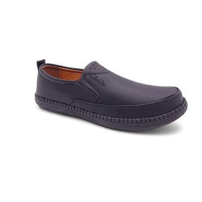 Mova Comfort Fit Rexine Leather SlipOns RB33 - Black