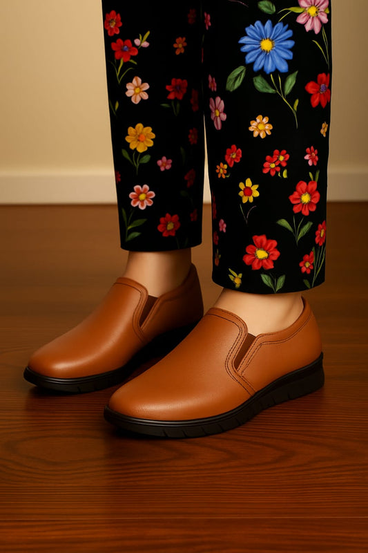 Mova Women's Comfort Fit Leather SlipOns LD65 - Brown