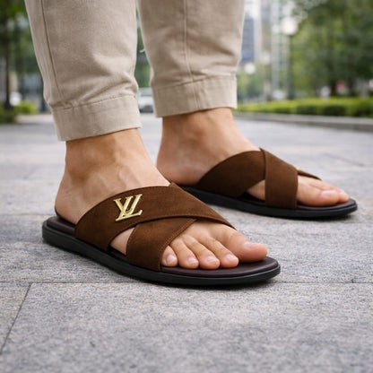 Mova Comfort Velvet Walks Slippers 2069 - Brown