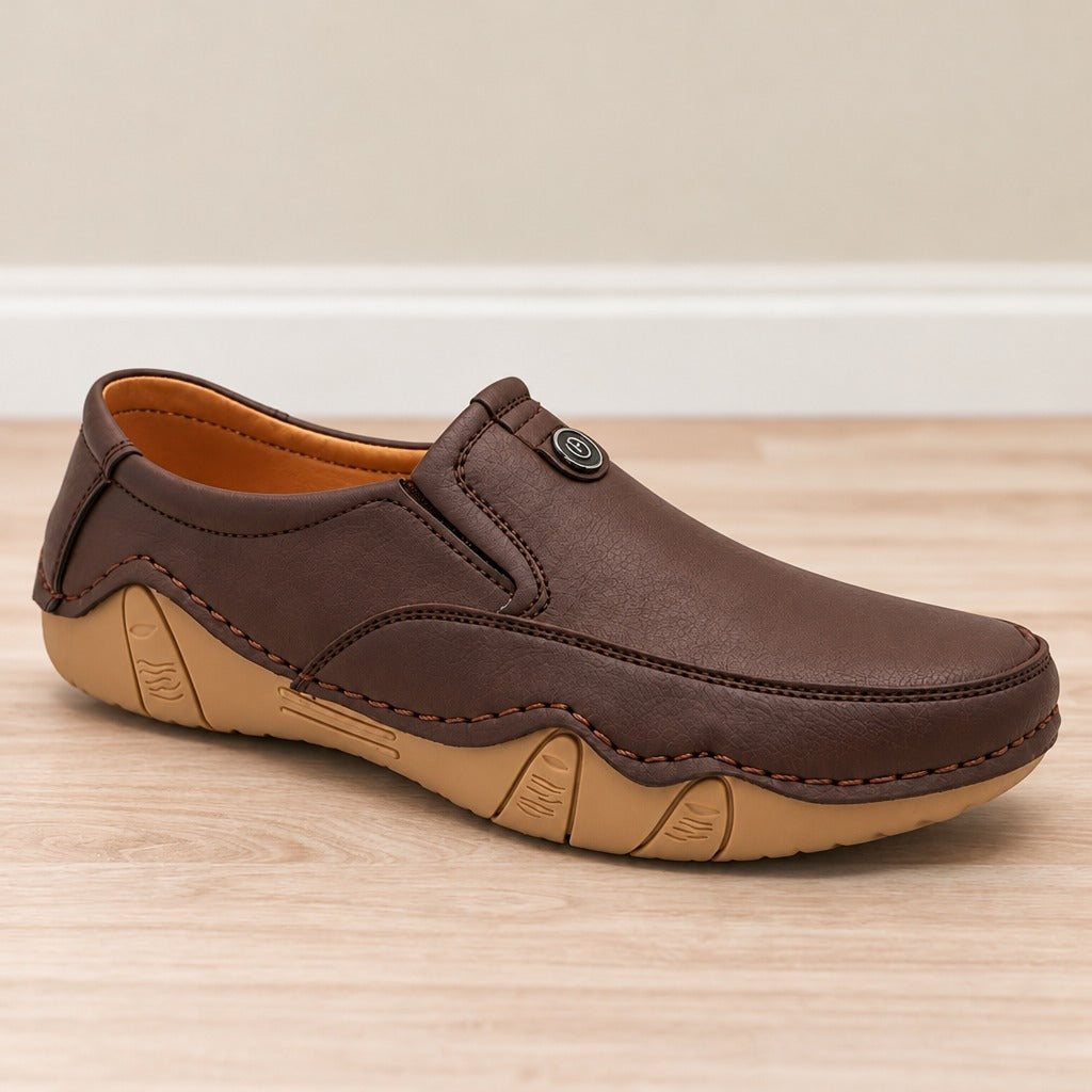 Men's Rexine Slip-On Casual 901 - Brown