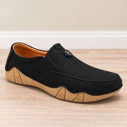 Men's Rexine Slip-On Casual 901 - Black