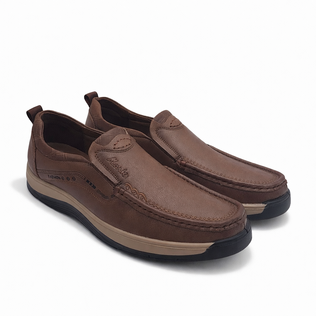 Elite Imported Casual Slip on S75815 - Brown